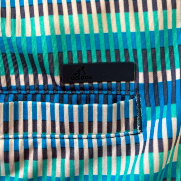 NWOT, Adidas,  XS Striped Skort With Inner Shorts – Teal/Blue/White 🏃♀️➡️ - Picture 8 of 9